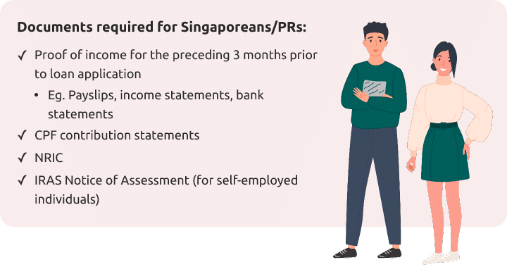 What documents are necessary when applying for a loan with a legal money lender in Singapore?