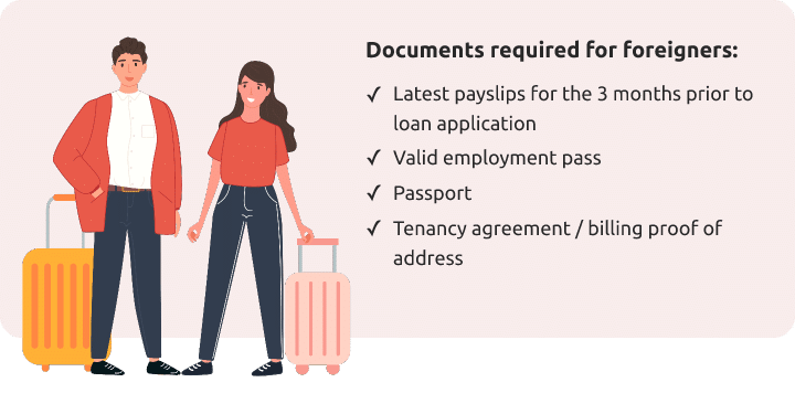 What documents are necessary when applying for a loan with a legal money lender in Singapore?